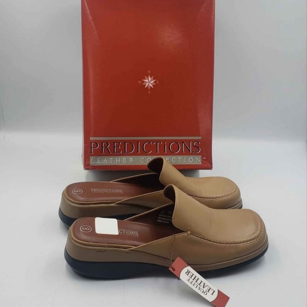 Predictions Leather Collection Women's Brown Sandals  , Size 8